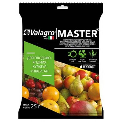 Удобрение MASTER (Мастер) для плодово-ягодных культур Valagro 25 г 13.0193 фото