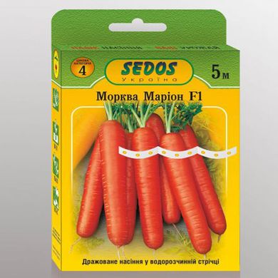 Насіння моркви Маріон F1 драже на водорозчинній стрічці 170 шт Sedos 5 м