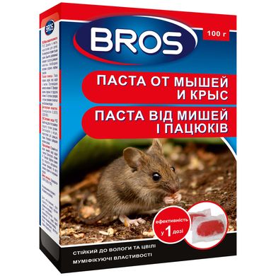 Bros паста от мышей и крыс 100 г 15.0490 фото